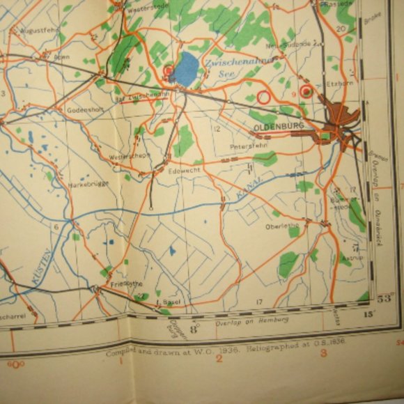 Vintage 1936 Groningen Netherlands Pilot Chart Map - Picture 5 of 6